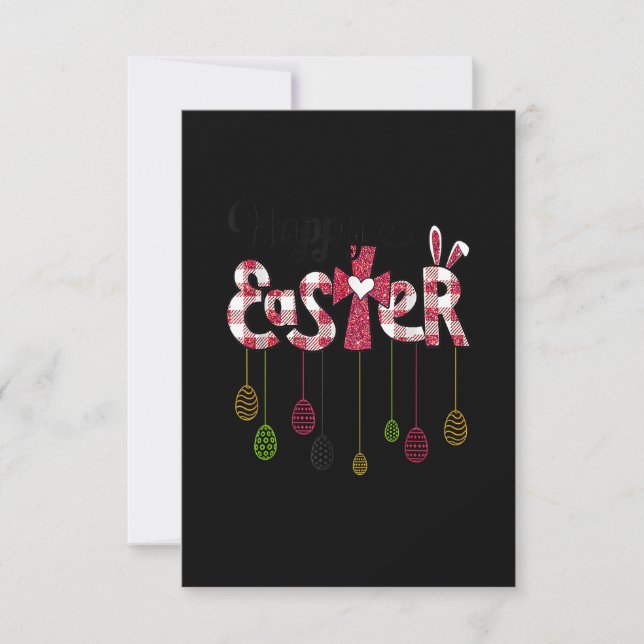 Happy Easter Day Christian Religious Jesus Bunny E Dankeskarte (Vorderseite)