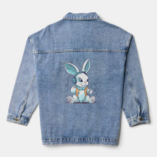 Happy Easter Day Egg Bunny Funny Gamer Boys Kinder Jeansjacke