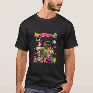 Happy Easter Day Hühnerbow Krawatte Schokolade Eie T-Shirt