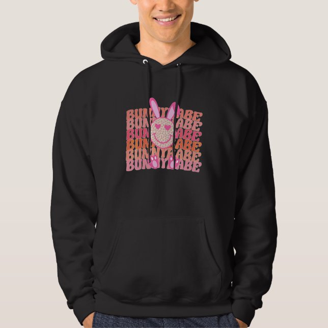 Happy Easter Day Niedlich Bunny Babe Rabbit Face G Hoodie (Vorderseite)