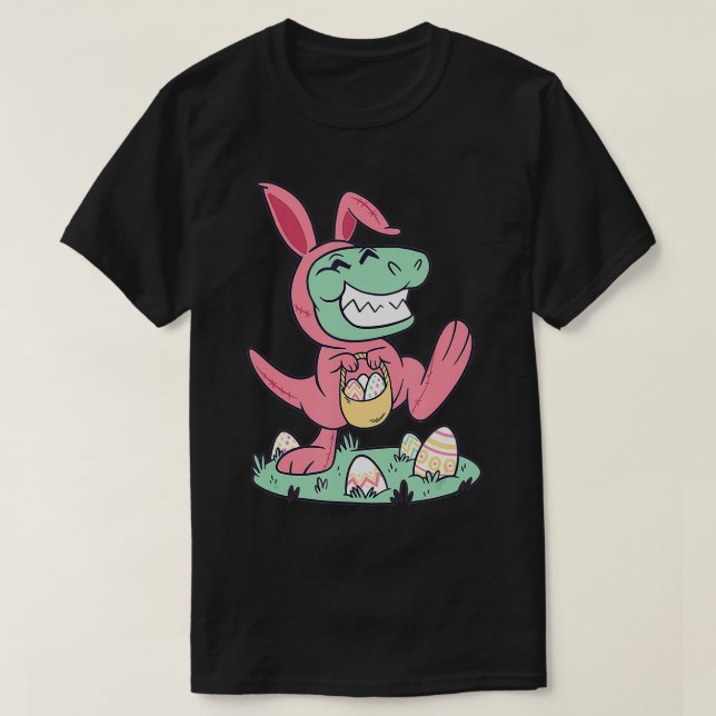 Happy Easter Dinosaur Tre Gift For Kids and Women  T-Shirt (Design vorne)