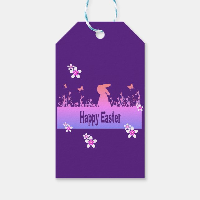 happy Easter,dreamy hare  Geschenkanhänger (Vorderseite)