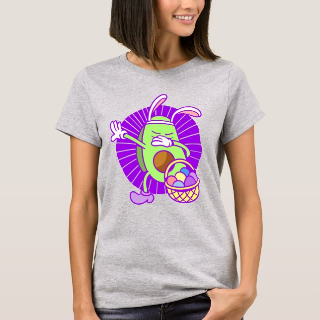 Happy Easter Egg avocado Bunny lustiges Ding T-Shirt (Vorderseite)