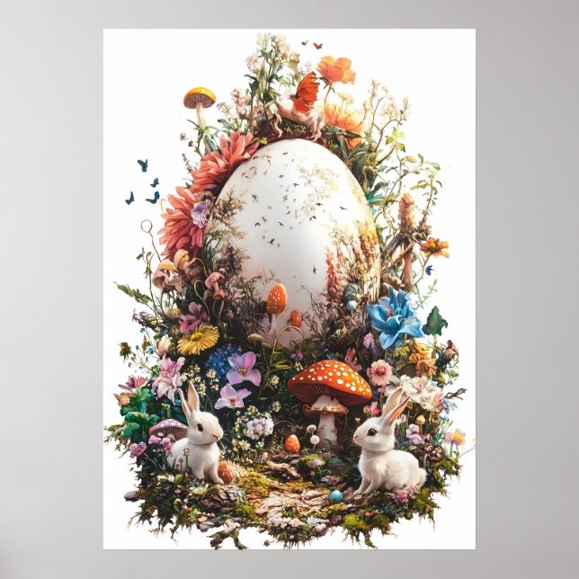 Happy Easter Egg Forest Poster (Vorne)