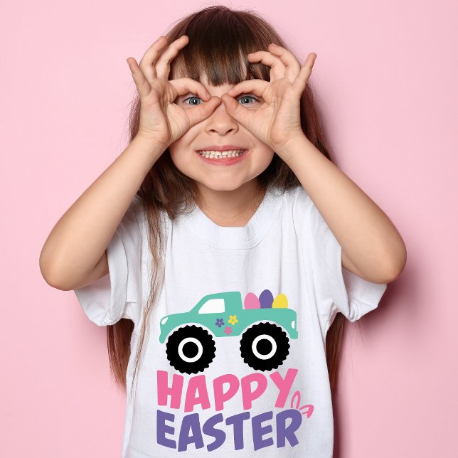 Happy Easter Egg Girly Truck Moderner T-Shirt (Von Creator hochgeladen)