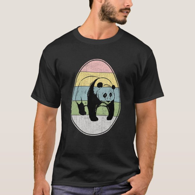 Happy Easter Egg Panda Graphic Easter Day Panda T-Shirt (Vorderseite)