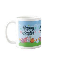 Happy Easter Eggs Bunny & Blume