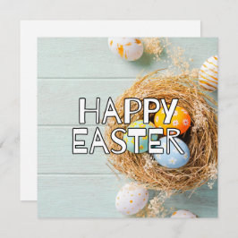 Happy Easter Eggs & Niedlich Blasket Karte