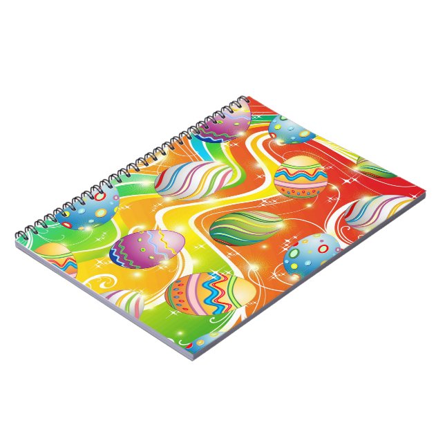 Happy Easter Eggs Ornamental Design Notizblock (Linke Seite)