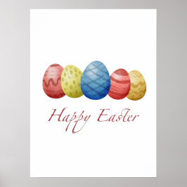 Happy Easter Eier Poster