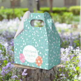 Happy Easter Eigen Jagd türkis Hand gezeichnet Geschenkschachtel