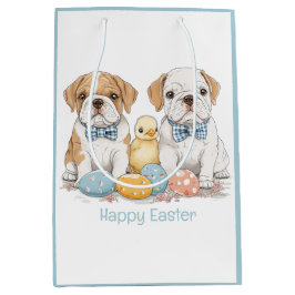 Happy Easter English Bulldogs Mittlere Geschenktüte