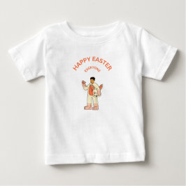 "Happy Easter Everywhere"-lustige Illustration in  Baby T-shirt