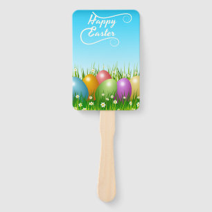 "HAPPY EASTER" - FARBHAFTE OSTEREIER FÄCHER