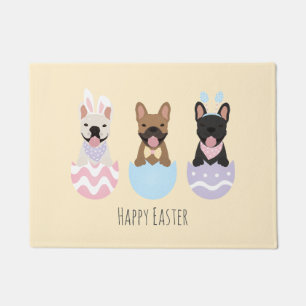 Happy Easter French Bulldogs Fußmatte