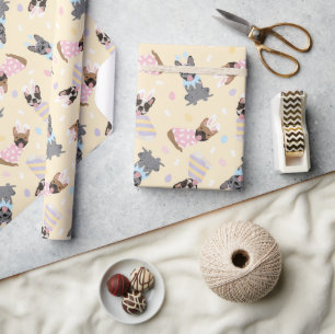 Happy Easter French Bulldogs Geschenkpapier