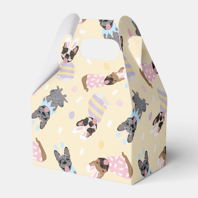 Happy Easter French Bulldogs Geschenkschachtel (Vorderseite)