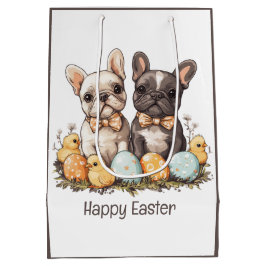 Happy Easter French Bulldogs Mittlere Geschenktüte