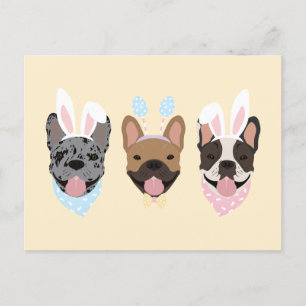 Happy Easter French Bulldogs Postkarte