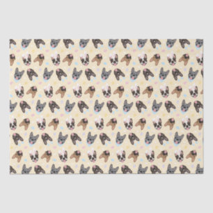 Happy Easter French Bulldogs Seidenpapier