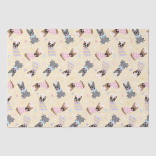 Happy Easter French Bulldogs Seidenpapier