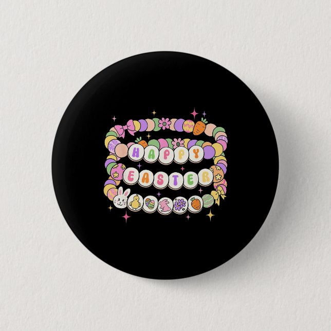 Happy Easter Freundschaft Bracelet Ostern Bunny Eg Button (Vorderseite)