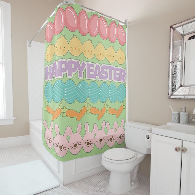 Happy Easter Fun Duschvorhang (Beispiel)