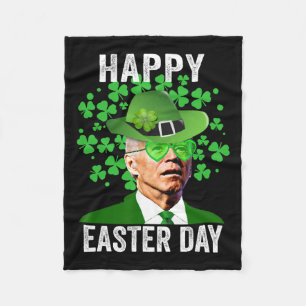 Happy Easter Funny Joe Biden Heart Gles St Patrick Fleecedecke