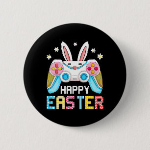 Happy Easter Gamer Video Game Ostertag Jungs Todd Button