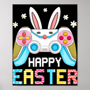 Happy Easter Gamer Video Game Ostertag Jungs Todd Poster