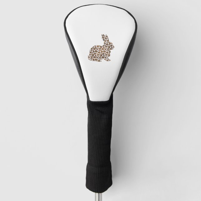 Happy Easter Geschenk Leopard Print Pattern Bunny  Golf Headcover (Vorderseite)