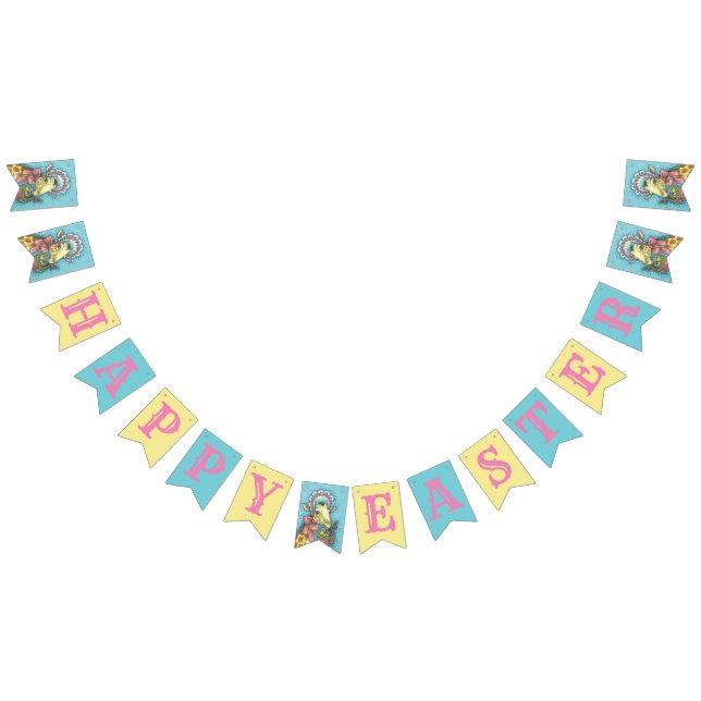 "HAPPY EASTER" GIRAFFE BUNTING BANNER kundenspezif (Alle)