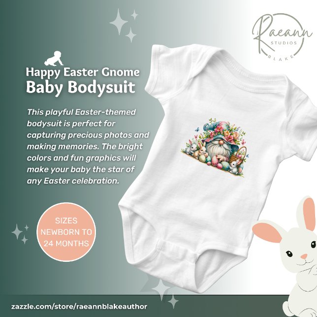 Happy Easter Gnome Baby Jersey Bodysuit Strampler (Von Creator hochgeladen)
