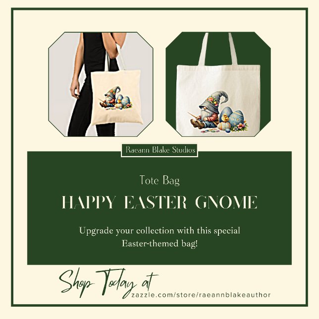 Happy Easter Gnome Tote Bag Tragetasche (Von Creator hochgeladen)