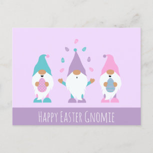 Happy Easter Gnomie Juggling Ostereier Postkarte