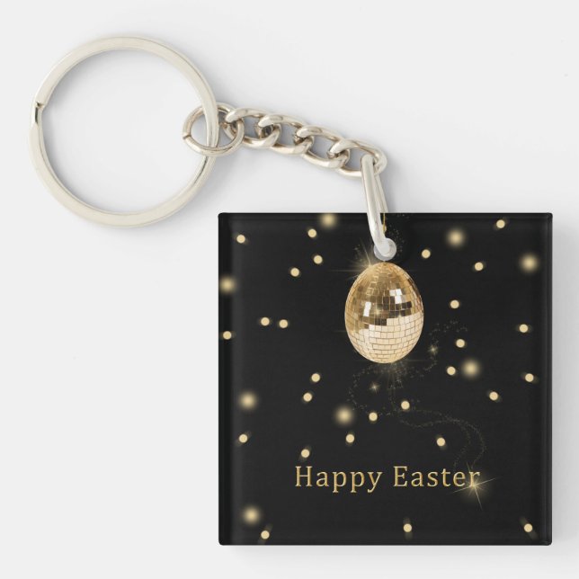 Happy Easter Gold Disco Ball (Devant)