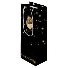 Happy Easter Gold Disco Ball Geschenktüte Für Weinflaschen
