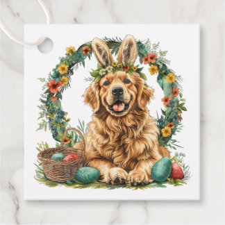 Happy Easter Golden Retriever Dog Bunny Ears Geschenkanhänger