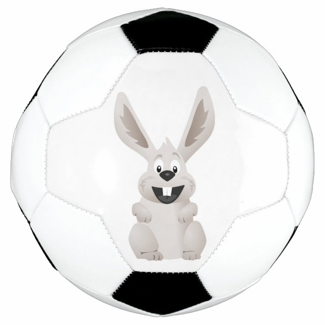 "HAPPY EASTER" GRAY BUNNY FUßBALL (Vorderseite)