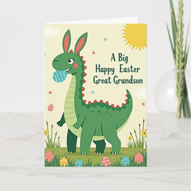 Happy Easter Great Grandson Card Karte (Vorderseite)