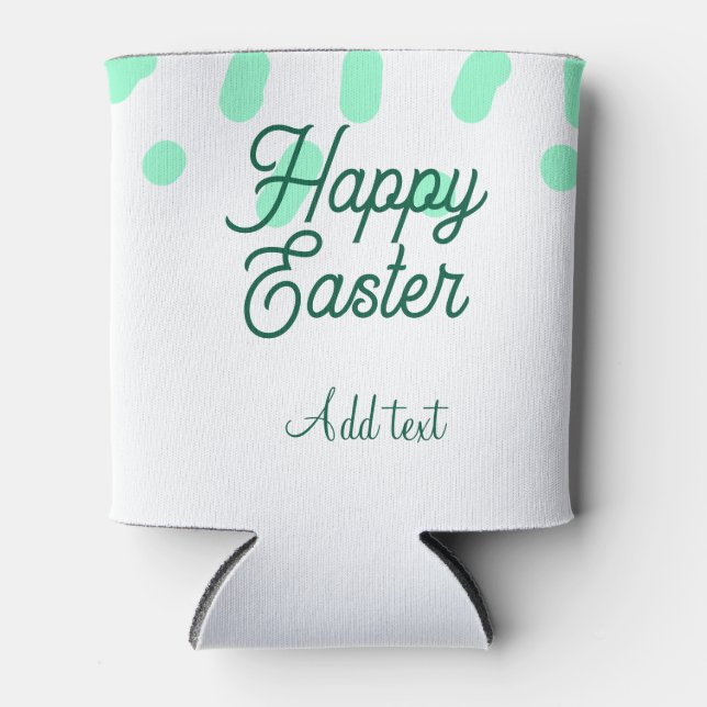 Happy Easter green eggs pastel name date simple  Dosenkühler (Vorderseite)