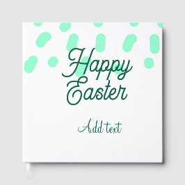 Happy Easter green eggs pastel name date simple Gästebuch