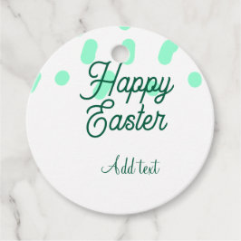 Happy Easter green eggs pastel name date simple Geschenkanhänger