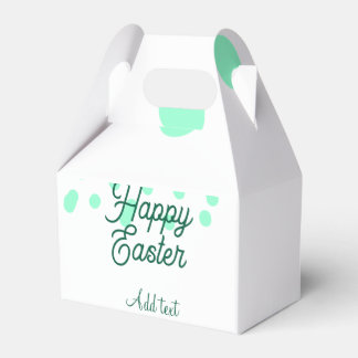 Happy Easter green eggs pastel name date simple Geschenkschachtel