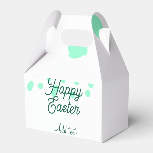 Happy Easter green eggs pastel name date simple  Geschenkschachtel (Vorderseite)