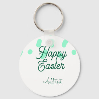 Happy Easter green eggs pastel name date simple Schlüsselanhänger