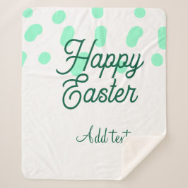 Happy Easter green eggs pastel name date simple Sherpadecke