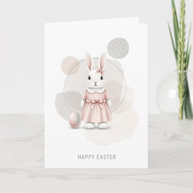 Happy Easter Greeting Card Design Feiertagskarte (Vorderseite)