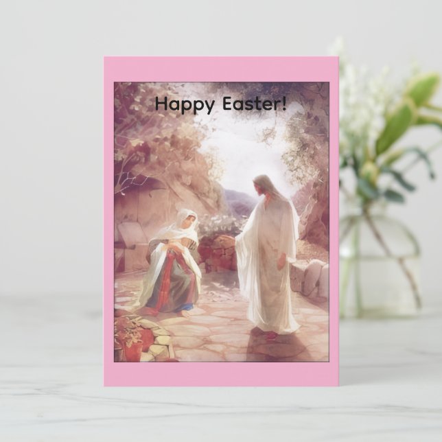 Happy Easter Greeting Card Feiertagskarte (Stehend Vorderseite)