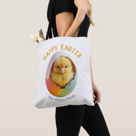 Happy Easter Hatching Chick Niedlich Personalisier Tasche